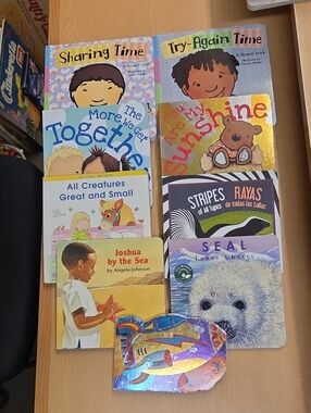 9‎ Misc Childrens Board Books.Sharing Time, Seal, Joshua By The Sea Etc..